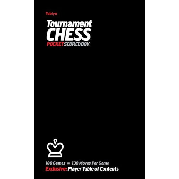 Tabiya Tournament Chess Pocket Scorebook: Cover Style: Black, (Paperback)