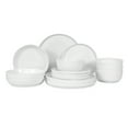 thumbnail image 1 of Table 12 16-Piece Natural White Bone China Coupe Dinnerware Set, Service for 4, 1 of 7