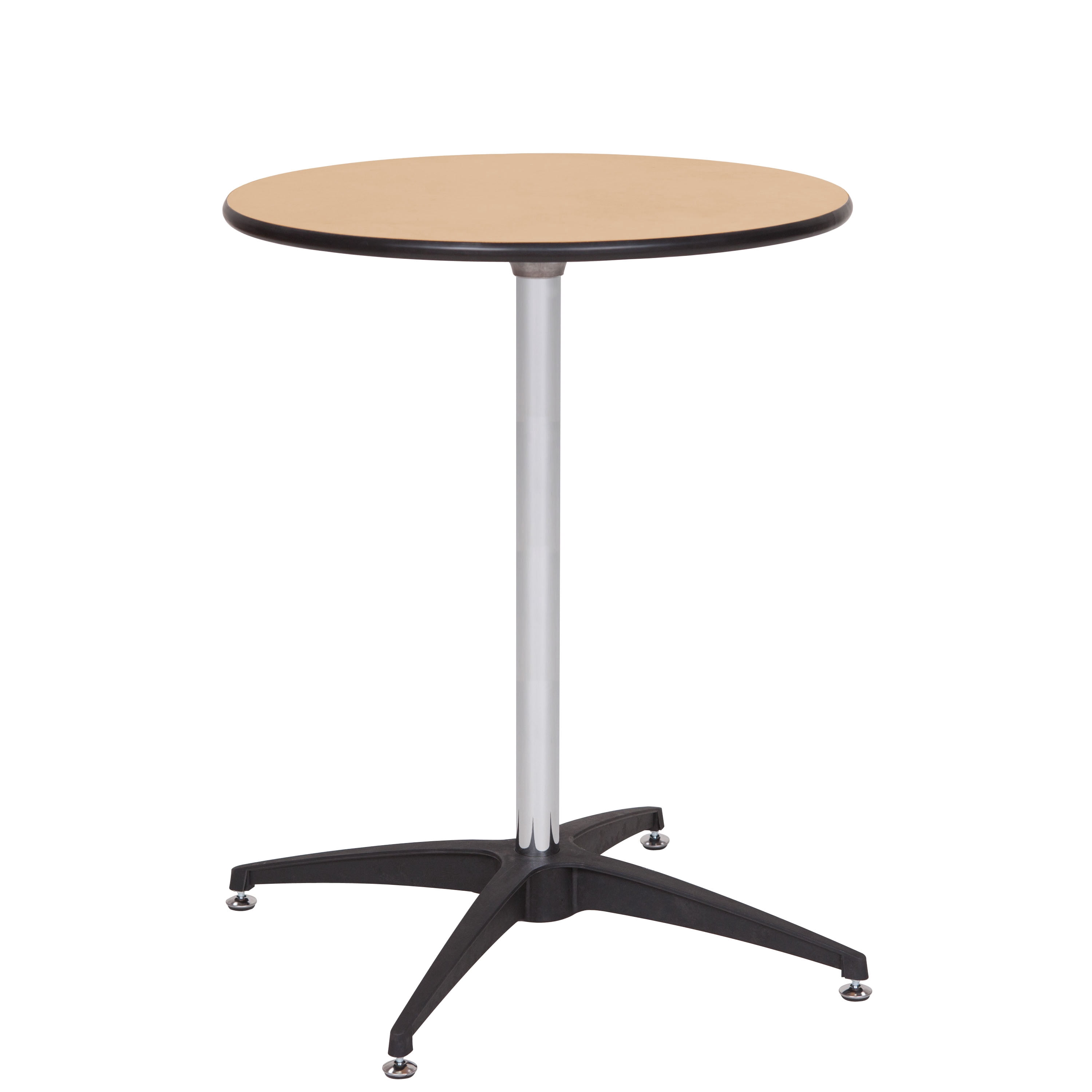 Table - 24" WFT Series Russian Birch Wood Round - Metal Edge - Cocktail 30"&42" Kit