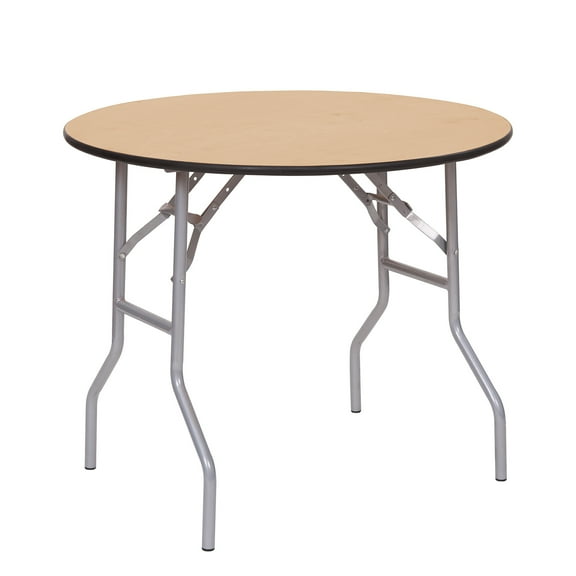 Table - 30" WFT Series Russian Birch Wood Round - Rubber Edge