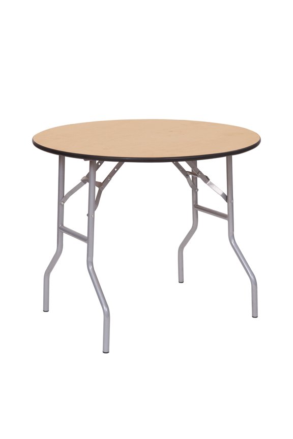 Table - 30" WFT Series Russian Birch Wood Round - Rubber Edge