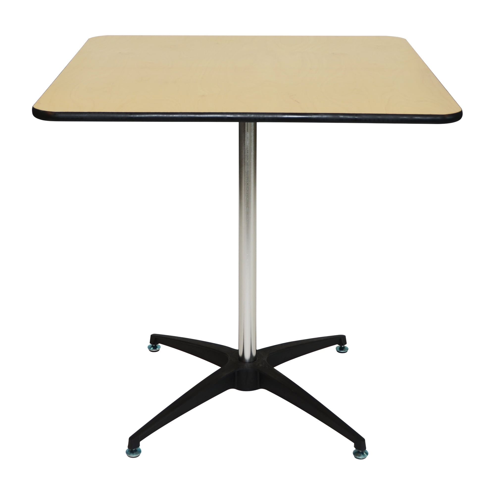 Table - 30"X30" WFT Series Russian Birch Wood Square - Rubber Edge - Cocktail 30"&42" Kit