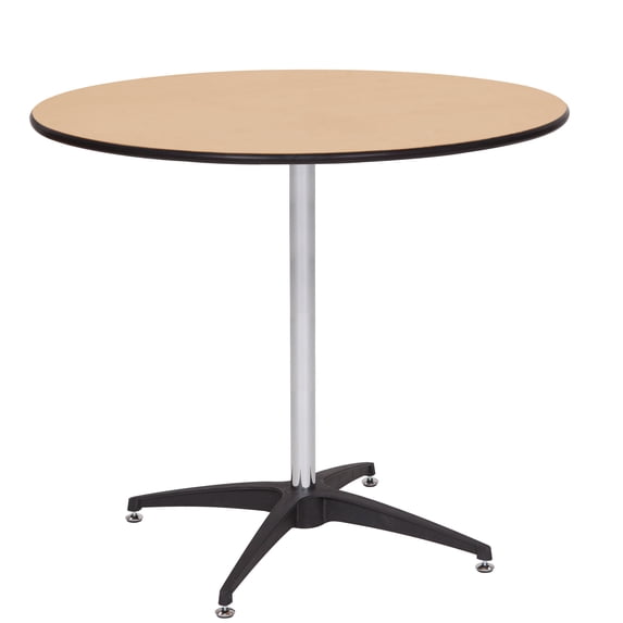 Table - 36" WFT Series Russian Birch Wood Round - Metal Edge - Cocktail 30"&42" Kit