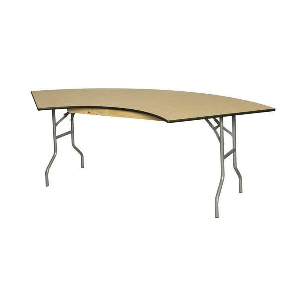 Table - 5' WFT Series Russian Birch Wood Serpentine - Rubber Edge