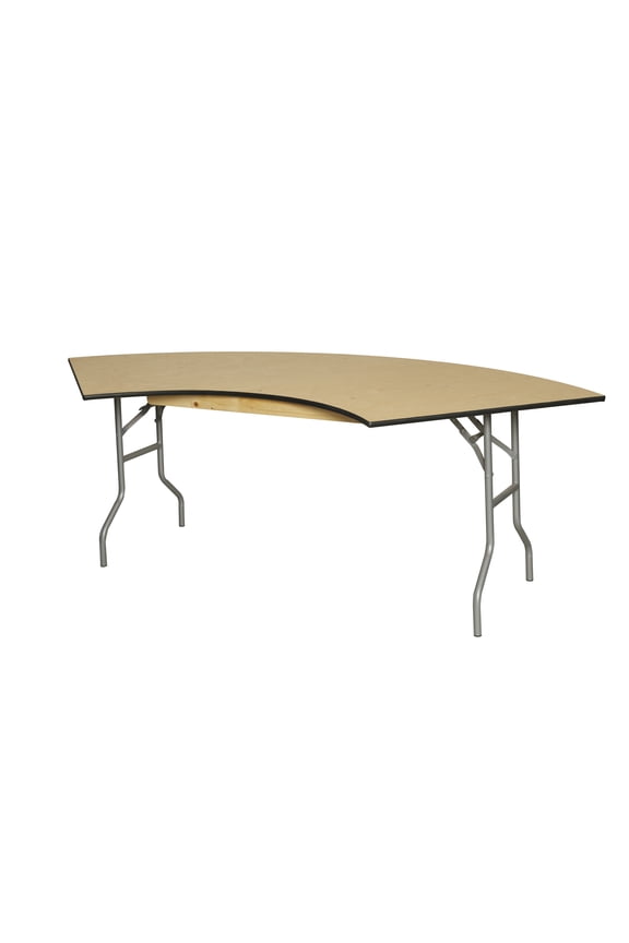 Table - 5' WFT Series Russian Birch Wood Serpentine - Rubber Edge