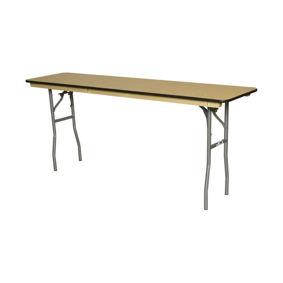 Table - 6'X18" WFT Series Russian Birch Wood - Rubber Edge