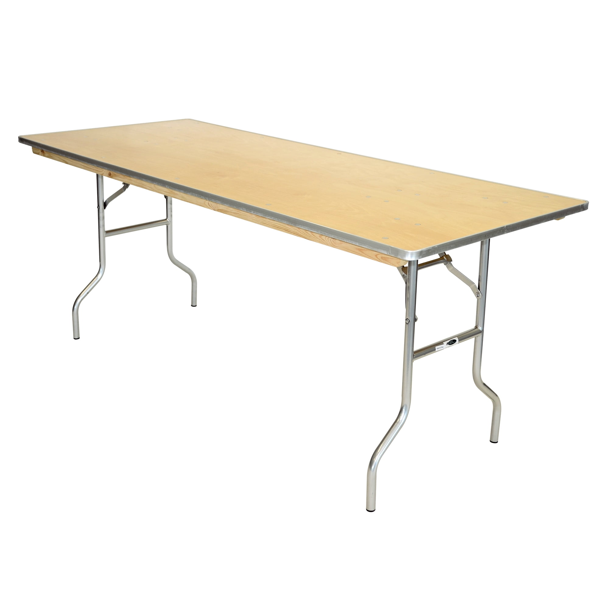 Table - 6' x 30" WFT Series Russian Birch Wood Banquet - Metal Edge