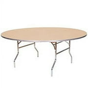Table - 72" WFT Series Russian Birch Wood Round - Metal Edge