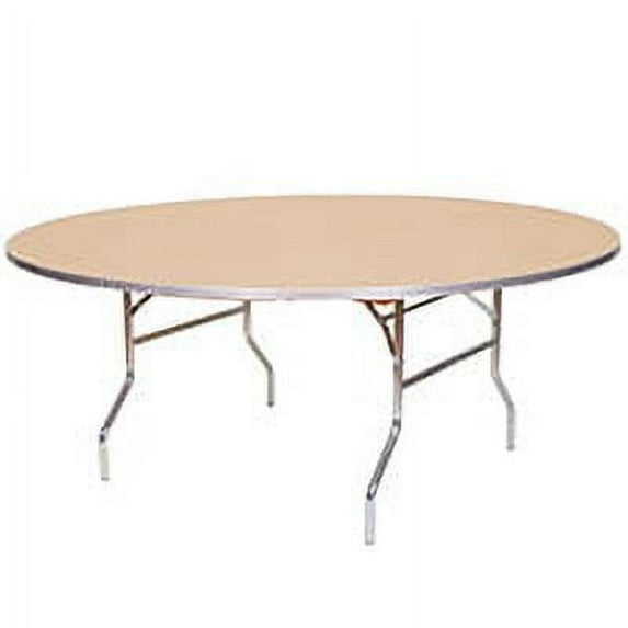 Table - 72" WFT Series Russian Birch Wood Round - Metal Edge