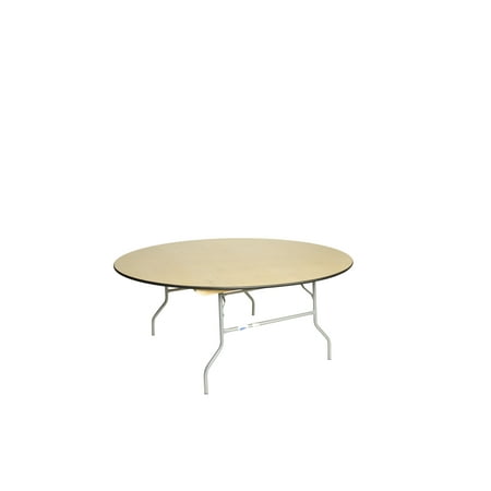 Table - 72" WFT Series Russian Birch Wood Round - Rubber Edge