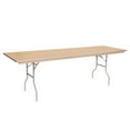 thumbnail image 1 of Table - 8'X30" WFT Series Russian Birch Wood Banquet - Metal Edge, 1 of 1