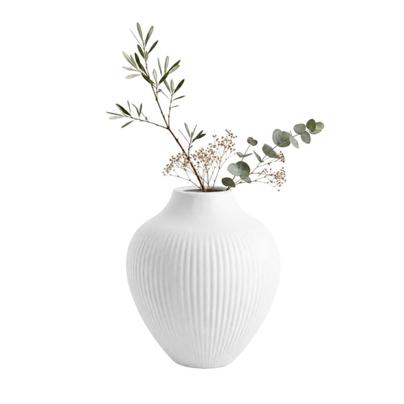 Table Art White Ceramic Balloon Vase - 7'' x 7'' x 8'' - 1 count box