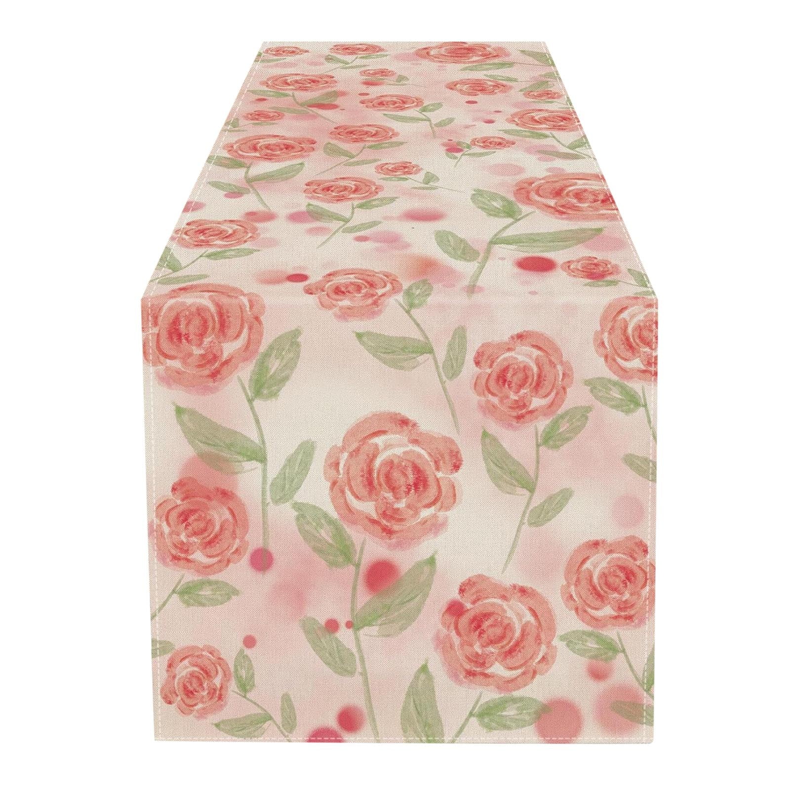 Table Banner Valentine's Day Table Flag Love Rose Living Room Coffee
