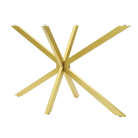 Table Base, 30x47.3 In Foldable Hairpin Legs, Gold X-Shaped Metal Table Legs, Heavy Duty Iron Frame for DIY Desk