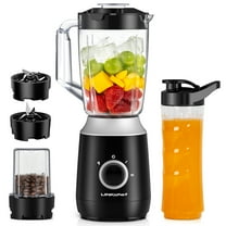 LINKChef Blender for Smoothies and Shakes, 35oz Jar, Personal Blender Travel Cup, Coffee Grinder (Black)