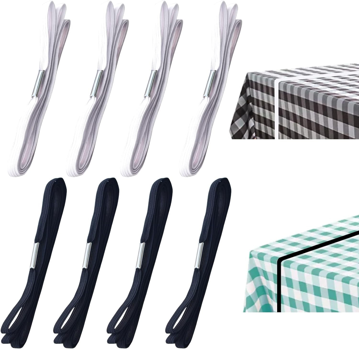 Table Bungees Elastic Tablecloth Strap Bands for Secure Outdoor Picnic