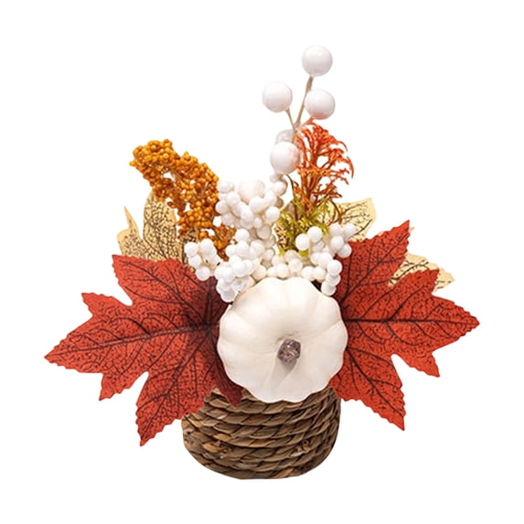 Table Centerpiece Artificial Fall Foliage Arrangement 1 Piece for Home Kitchen Coffee Table Dining Room Thanksgiving Party Seasonal Decor