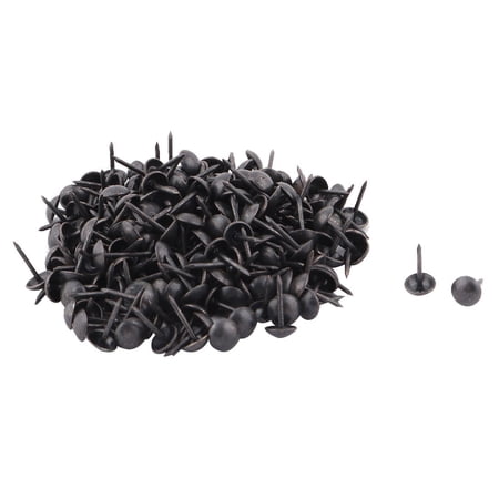 Unique Bargains Metal Table Chair Round Head Thumb Tack Nail Pushpin 7 x 13mm 200pcs Black