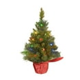 thumbnail image 1 of Table Christmas Tree, Artificial Mini Small Prelit Green Xmas Pine Tree Includes Multi-Color LED Lights and Cloth Bag Base for Tabletop Desk Home Christmas Decor, 1 of 6