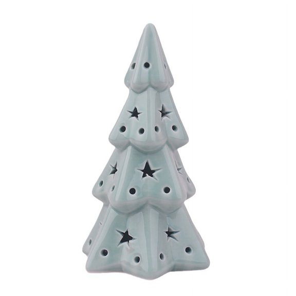 Table Christmas Tree Decoration Desktop Ornament Ceramic Xmas Tree Model Craft