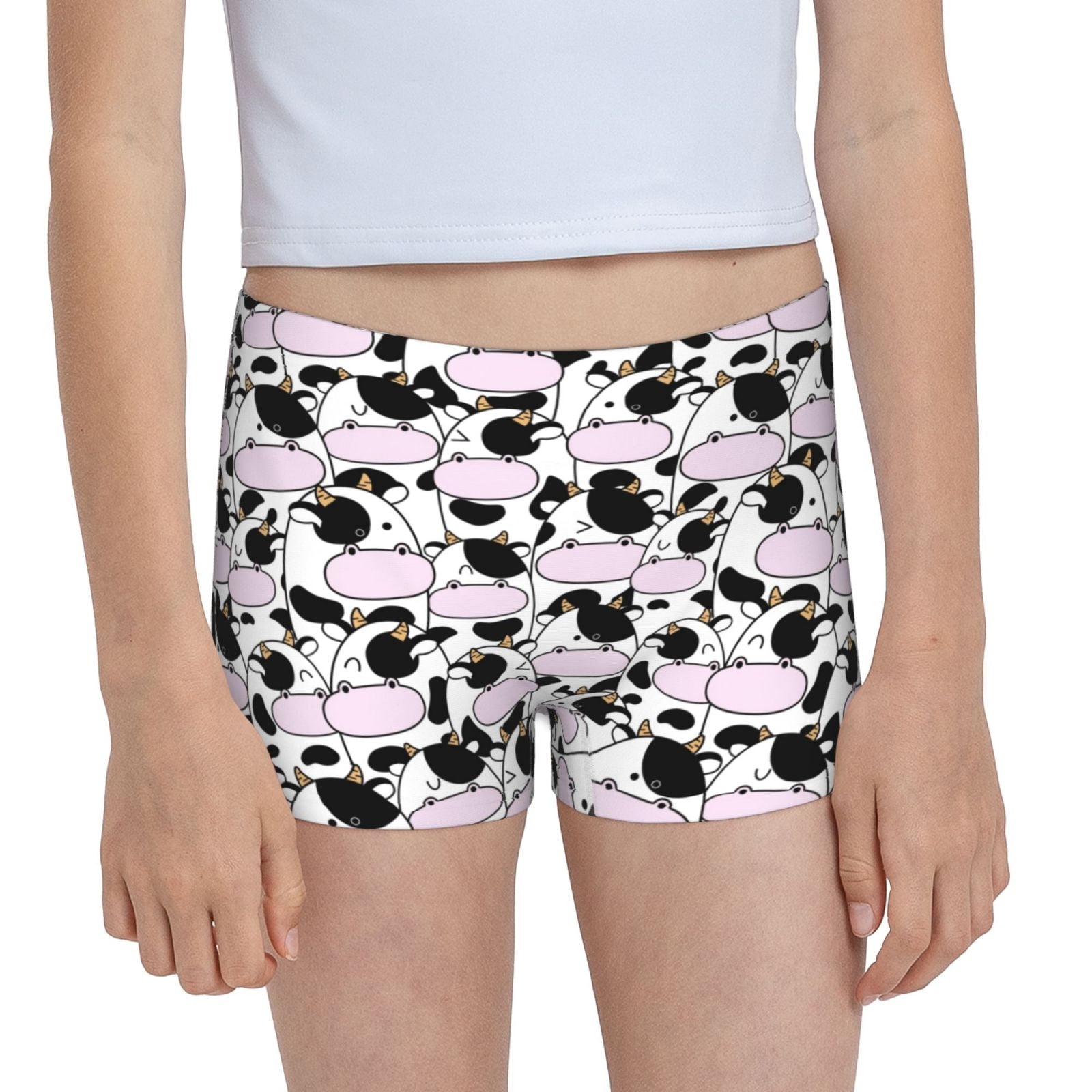 Easygdp Cute Animal with Cow Girls Hipster Cotton Underwear Little