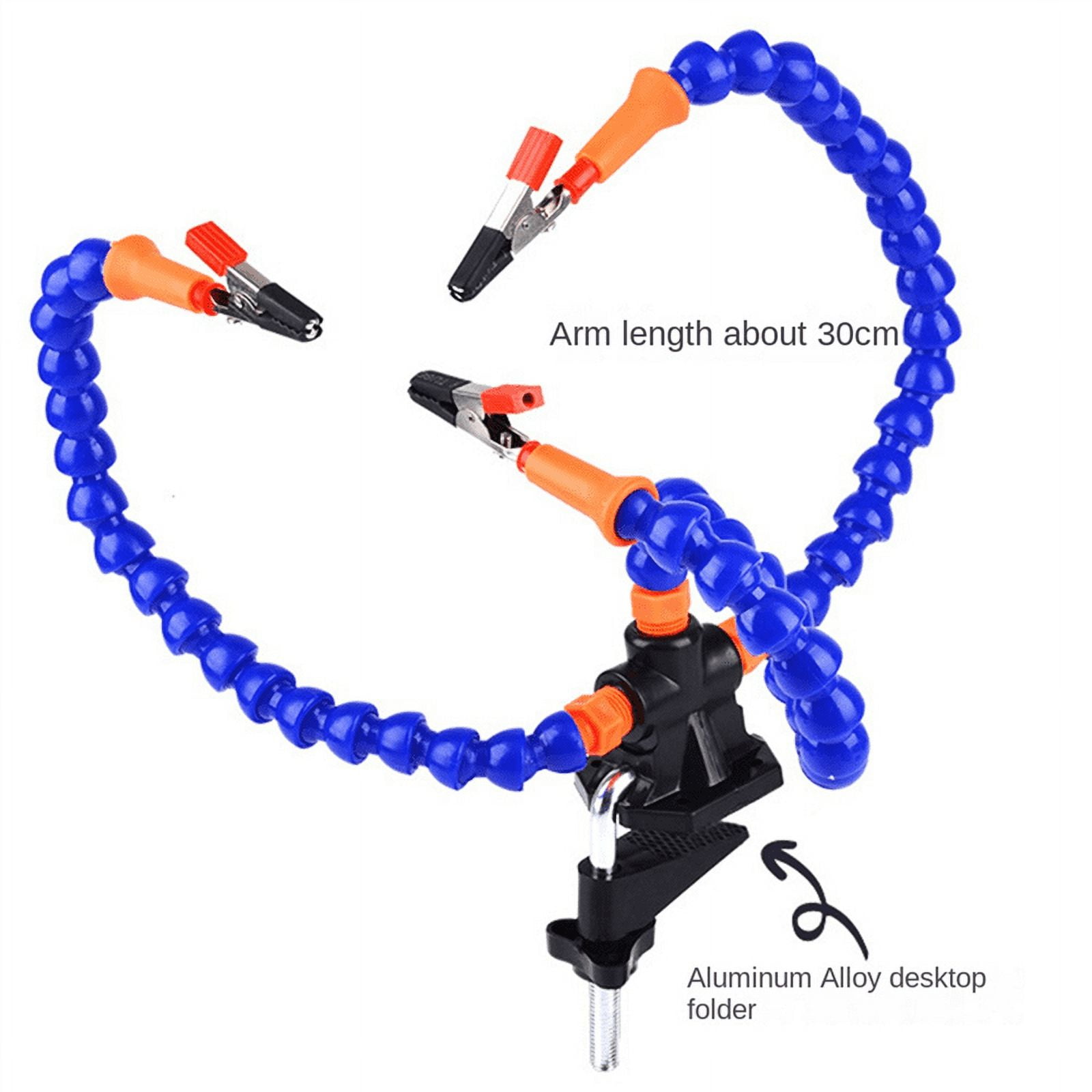 Table Clamp Soldering Station with 5 Flexible Arms Soldering Iron Holder PCB Welding Repair Vise