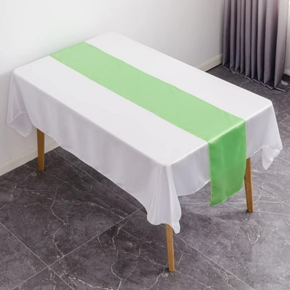 Table Cloth,1 Satin Table Runner 12 X 108 Inch Long Wedding Table Runner Bright And Smooth Silk Fabric Table Runner For Wedding Banquet Reception Birthday Party Decoration
