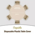 Table Cloth 12 Pack Premium Plastic Disposable 84 Inch Round Tablecloth