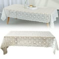thumbnail image 1 of Table Cloth,Crochet Tablecloths Lace Cotton Beige Tablecloths Table Cover Table Topper Wedding Home Decoration, 1 of 9