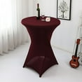 thumbnail image 1 of Table Cloth Polyester Antependium Cocktail Solid Color Polyester Round Banquet Elastic Table Cover（60 × 110Cm)Date Red, 1 of 6