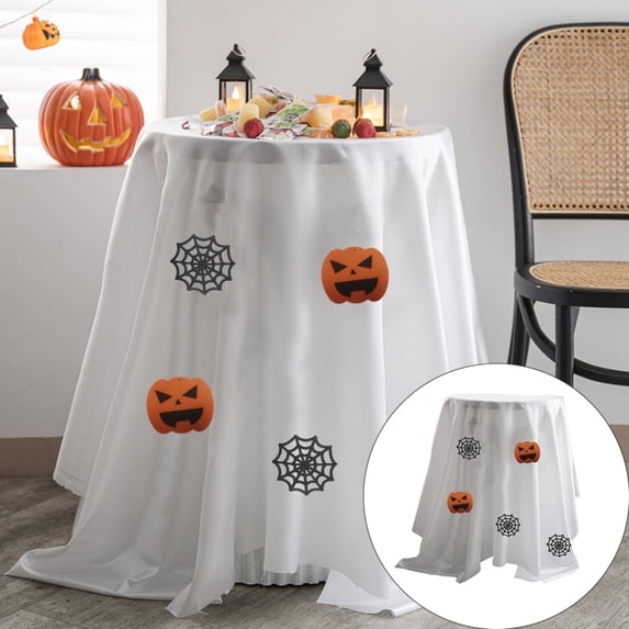 Table Cloth Polyester Antependium Halloween Party Tablecloth Pumpkin Spider Web 100 * 150