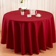 thumbnail image 1 of Table Cloth Polyester Antependium Picnic Party Polyester Tablecloth Plain Crochet Tablecloth Home Round Tablecloth（1.6M Diameter)-Bright Red, 1 of 1
