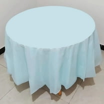 Table Cloth Polyester Antependium Round Table Set Light Blue Circle 213Cm