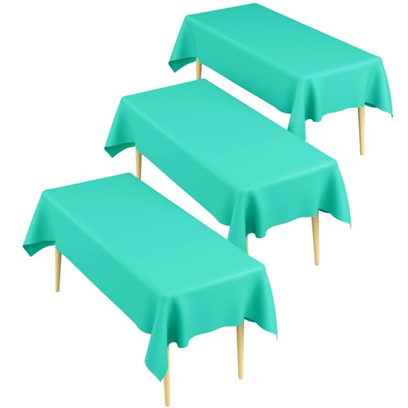 Table Cloth Rectangle Table 3 Pack White and Gold Tablecloth Plastic Table Cloth Disposable White Gold Table Cloths for Parties Plastic Table Cover for Birthday Wedding Party Decorations 54 x 108 Inch