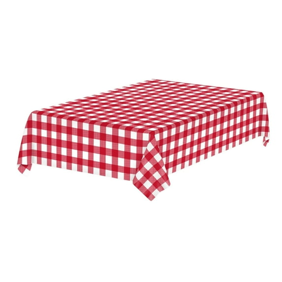 Table Cloth Rectangle Table Gingham Tablecloth Checkered Tablecloths 54 x 108 Inches Disposable Plastic Gingham Tablecovers Waterproof Rectangle Picnic Table Covers for Birthday Party Supplies