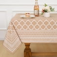 thumbnail image 1 of Table Cloth Rectangle Table, Khaki Waterproof Outdoor Tablecloth, Morocco Washable Tablecloths for 6 Foot Rectangle Tables for Kitchen Dining Tabletop 60" x 120", 1 of 5