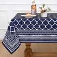 thumbnail image 1 of Table Cloth Rectangle Table, Navy Blue Waterproof Outdoor Tablecloth, Morocco Washable Tablecloths for 6 Foot Rectangle Tables for Kitchen Dining Tabletop 60" x 102", 1 of 5