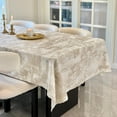 thumbnail image 1 of Table Cloth for Rectangle Tables, Jacquard Washable Waterproof Tablecloth, Decorative Fabric Dining Table Cover for Kitchen, Wedding, Farmhouse (Beige Tablecloths 60 x108 Inch), 1 of 6