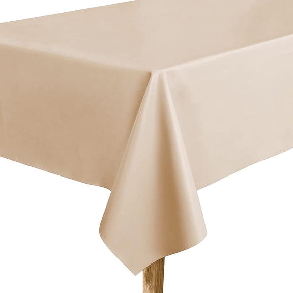 Table Cloth for Rectangle Tables Soft Leather Tablecloth Waterproof Wipeable Table Cover for Parties,Picnic and Camping Outdoor Tablecloths(Neutral 54" x84)