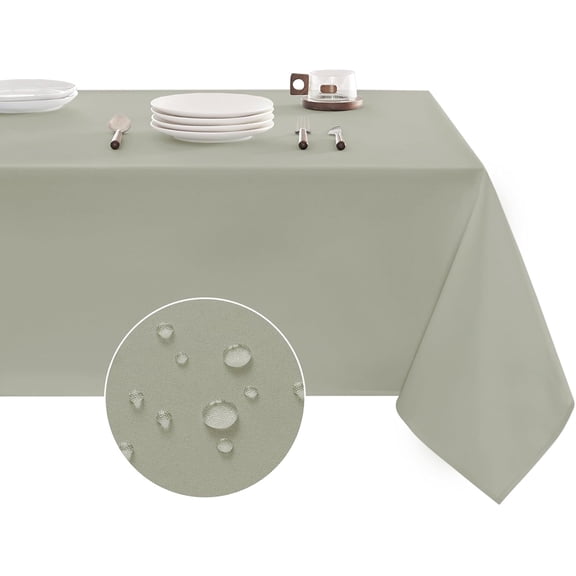 Table Cloth Rectangle Waterproof Spill-Proof Wrinkle-Free Tablecloth Washable, Kitchen Dining Tabletop Decoration, Fabric Table Cover for Indoor and Outdoor Use, 52 x 70 Inch, Navy Blue