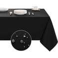 thumbnail image 1 of Table Cloth Rectangle Waterproof Spill-Proof Wrinkle-Free Tablecloth Washable, Kitchen Dining Tabletop Decoration, Fabric Table Cover for Indoor and Outdoor Use, 60 x 84 Inch, Black, 1 of 5
