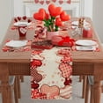 thumbnail image 1 of Table Cloth,Red Love Valentine's Day Table Runner, Seasonal Kitchen Dining Table Decoration for Indoor Home Party, 1 of 6
