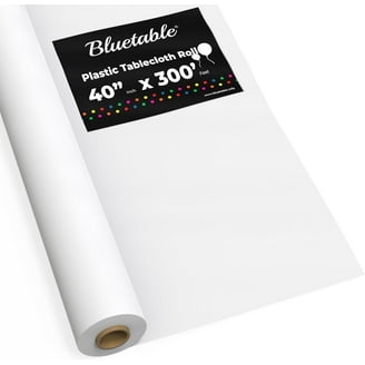 Disposable Plastic Table Cloth Roll | 54 in x 108 Ft Black