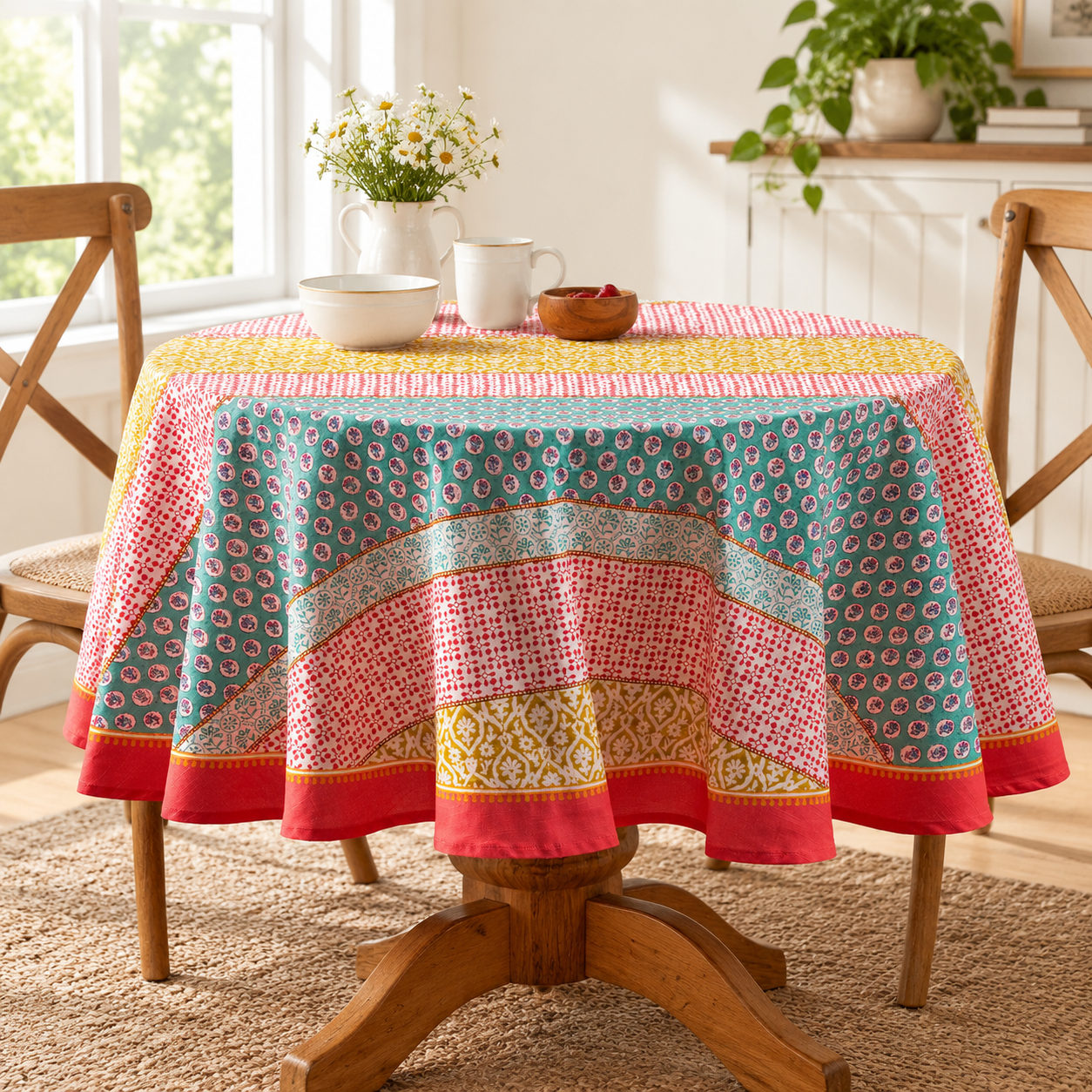 Table Cloth Round Reusableton 63" Diameter - Walmart.com