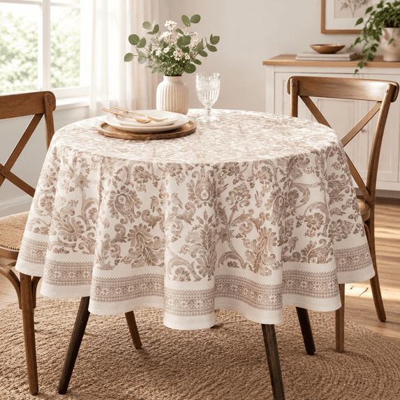 Diametric Dimensions Table Cloth Round Reusableton 63