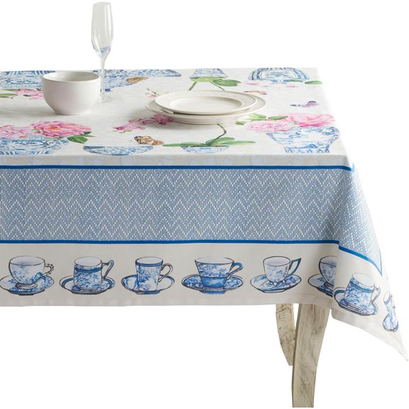 Table Cloth Square Table 100% Cotton 60 x 60 Inches Tablecloth Reusable Decorative for Dining Kitchen Room Farmhouse Party Home Hotel Restaurant Spring Summer - Canton