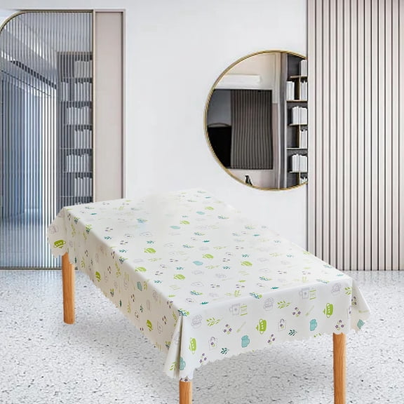 Table Cloth Tablecloth Oil Proof and Washable Rectangular Desk Cover Durable End Table Mat for Home and