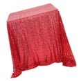 thumbnail image 1 of Vosarea Stylish Red Sequin Embroidered Tablecloth for Wedding Decoration and Buffet Table, 1 of 5