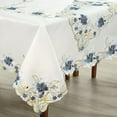 thumbnail image 1 of Table Cloth for Dining Table, Ivory Table Linen, 60x120 inches Rectangle - The Cedrick Collection - Home Decor, 1 of 6