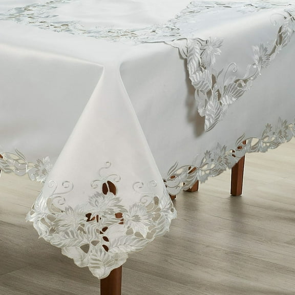 Table Cloth for Dining Table, Light Gray Table Linen, 60x120 inches Rectangle - The Corda Collection - Home Decor